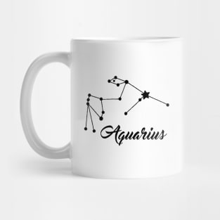 Aquarius - Black print Mug